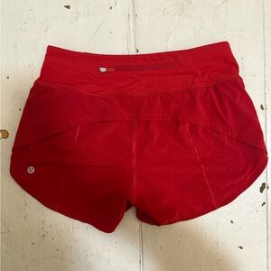 Lululemon Red Hotty Hot Shorts